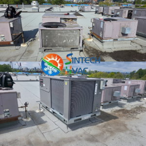 packaged roof top unit, gas electric heating & cooling